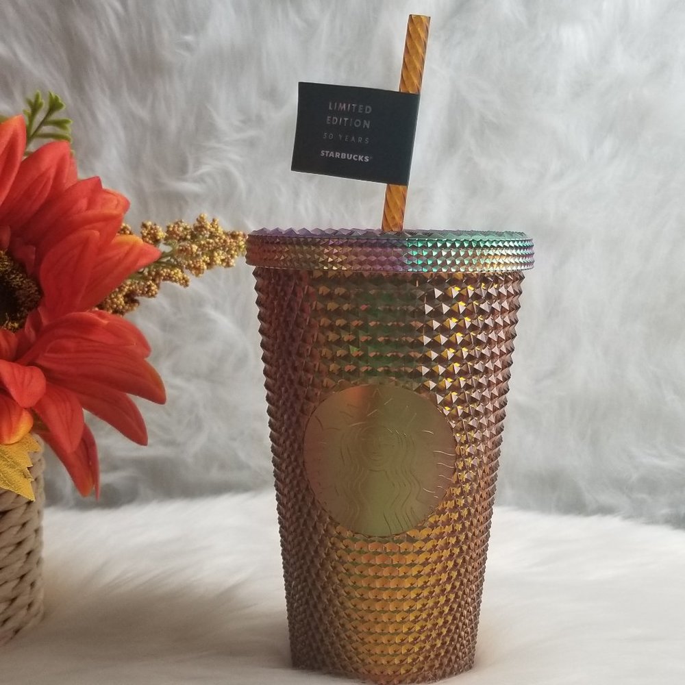 STARBUCKS 2021 GRANDE GOLD STUDDED "HONEYCOMB"